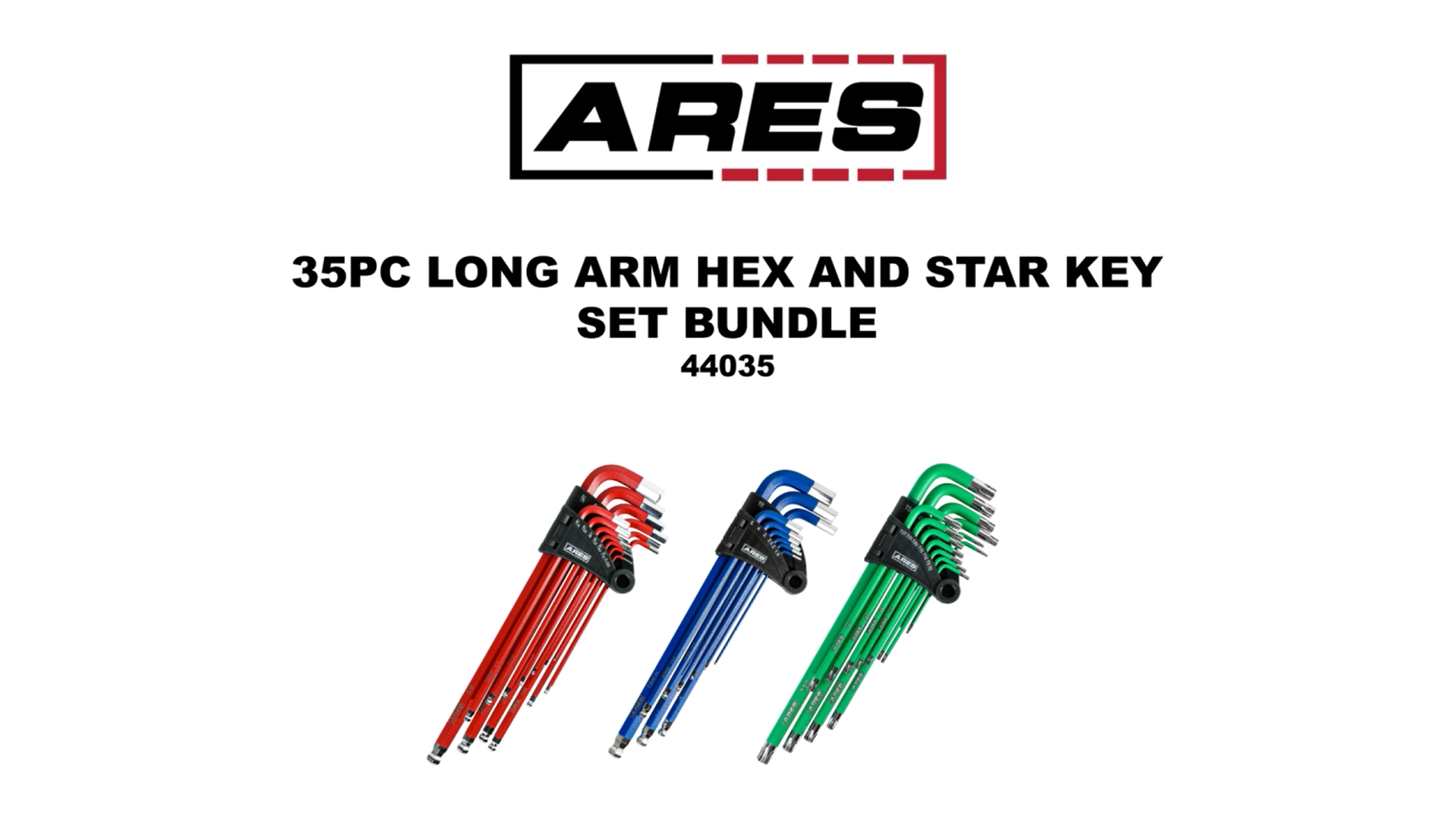 ★ARI★ ARES 44001 – 8-Piece Metric 3-Way T-Handle Spinner Hex Allen